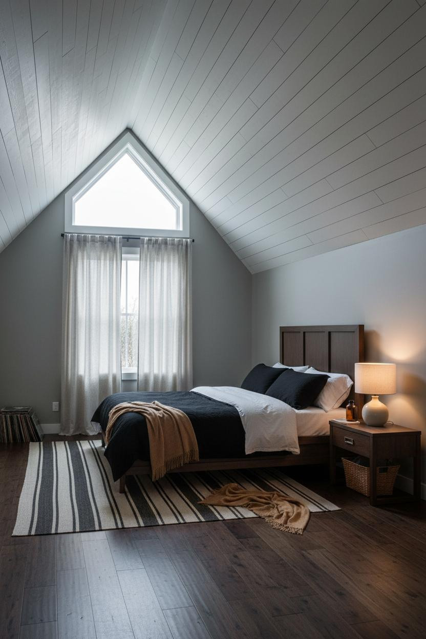 Vaulted Ceiling Bedroom Cathedral Shiplap