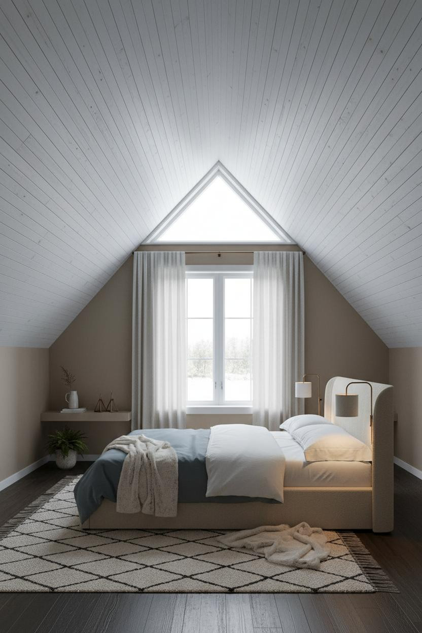 Vaulted Ceiling Bedroom Scandi Eaves
