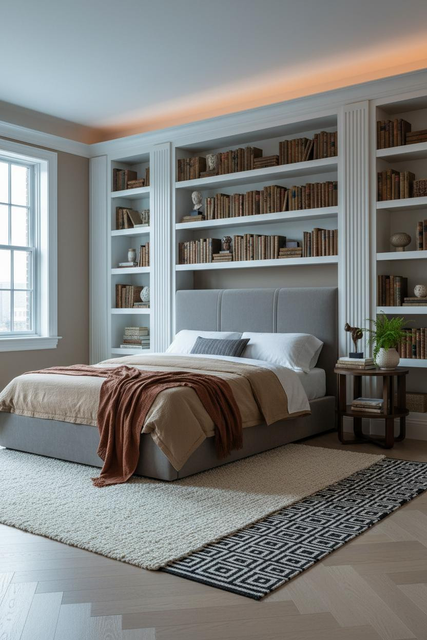 American Classic Bedroom Federal Style With Built In Shelving
