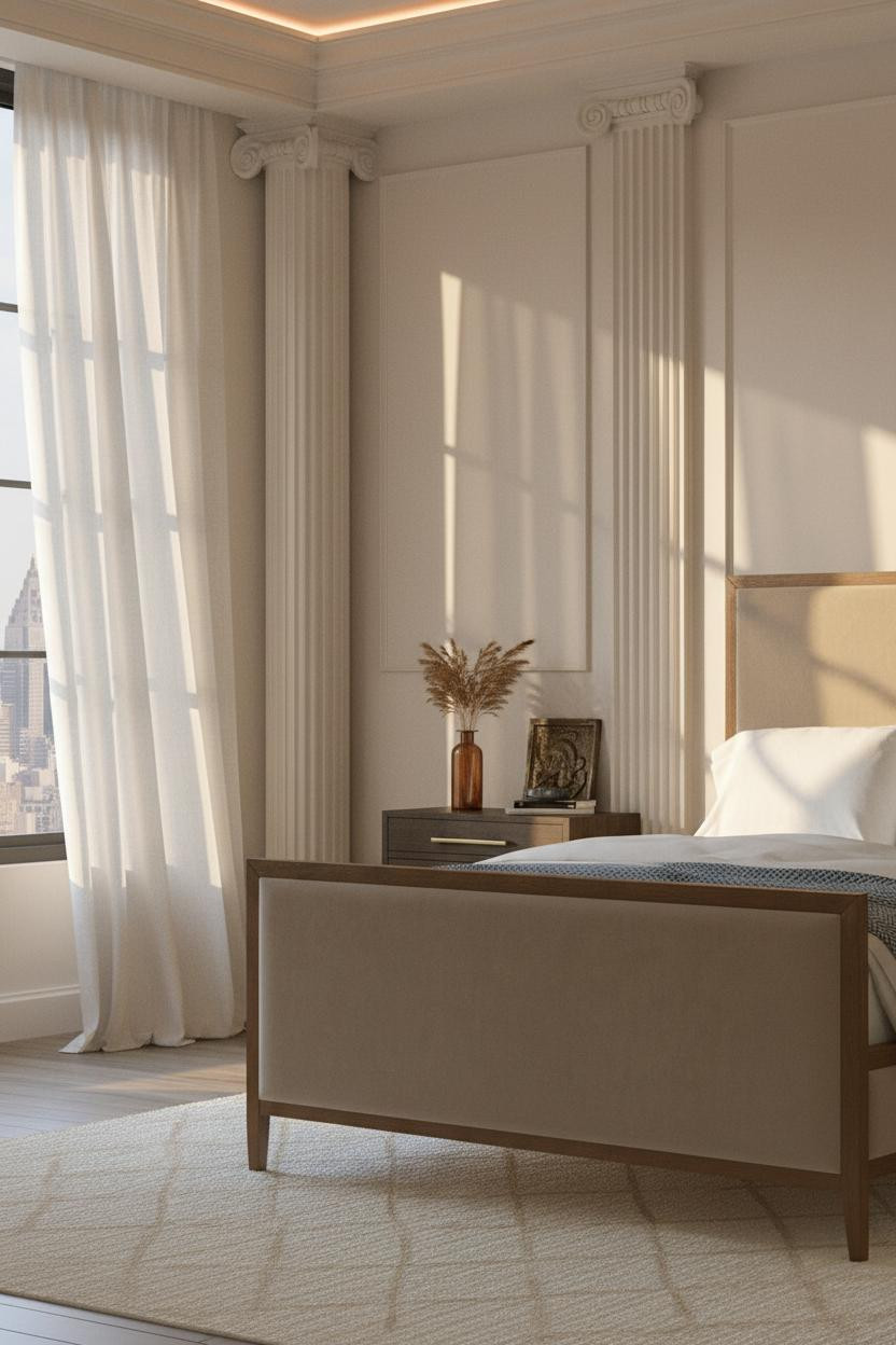 American Classic Bedroom Regency Pilasters Design