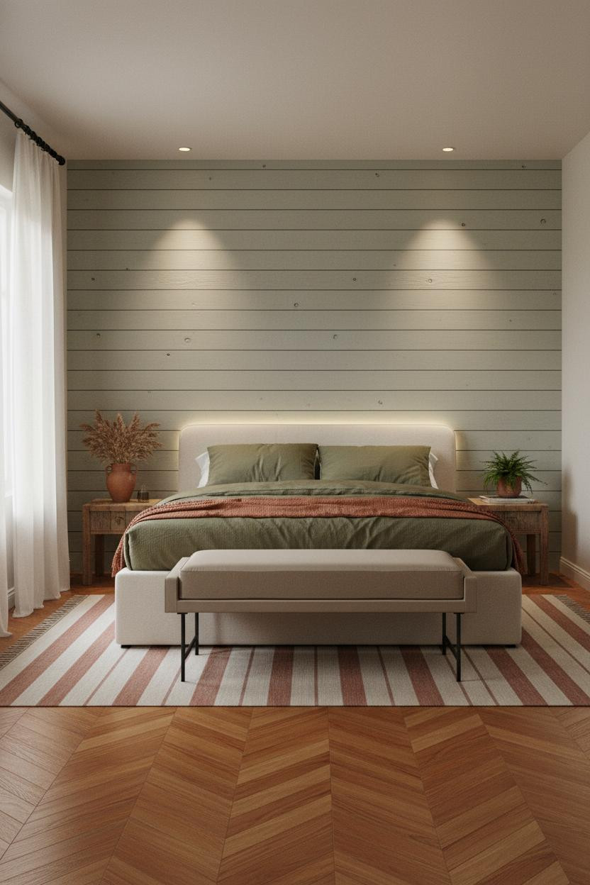 Rustic Farmhouse Bedroom Shiplap Sage