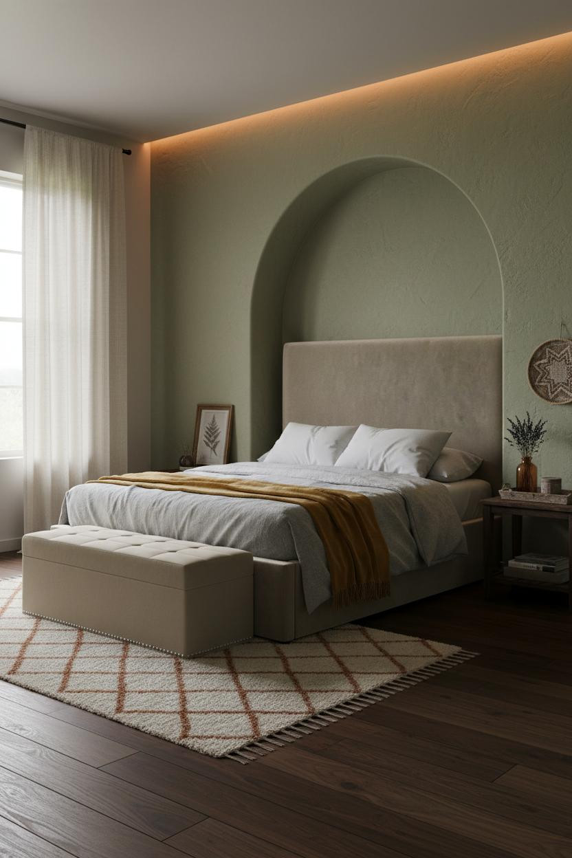 Rustic Chic Bedroom Farmhouse Sage Green