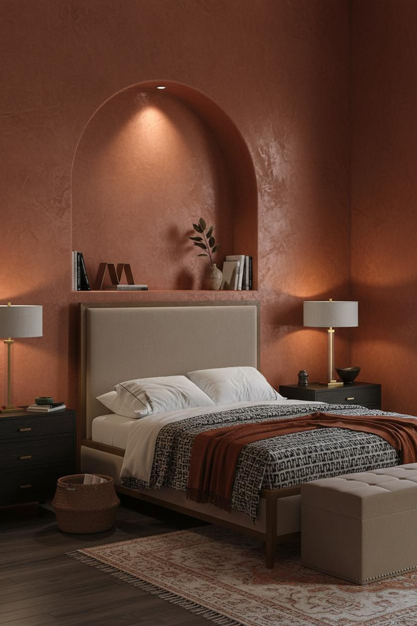 Rustic Chic Bedroom Terracotta Farmhouse