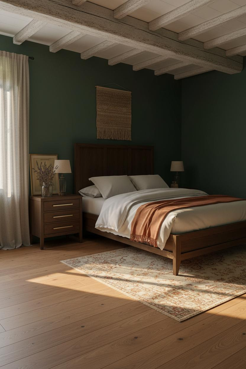 Moody Cottage Bedroom Dark Cottagecore Design