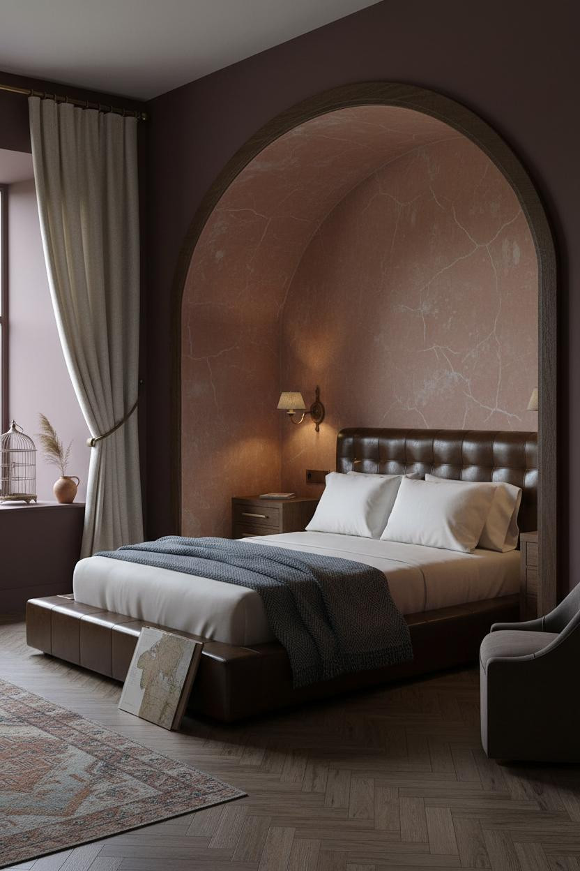 Moody Cottage Bedroom Dark Alcove Vintage