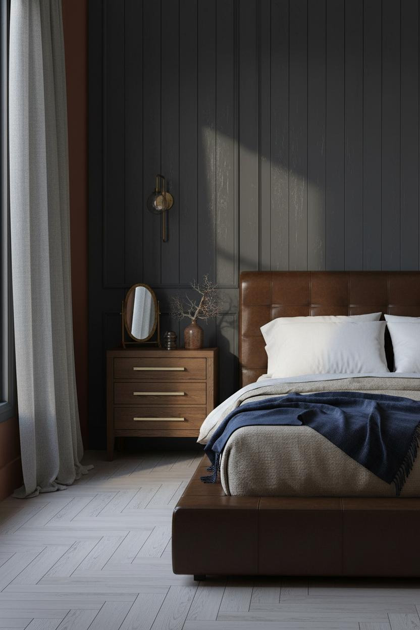 Moody Cottage Bedroom Board Batten Vintage