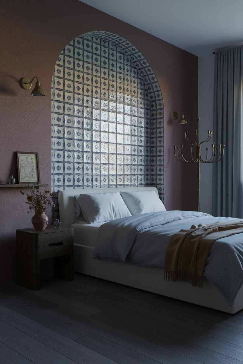 Moody Cottage Bedroom Portuguese Tilework