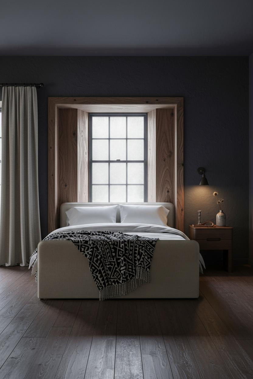 Moody Cottage Bedroom Dark Victorian Frost Light