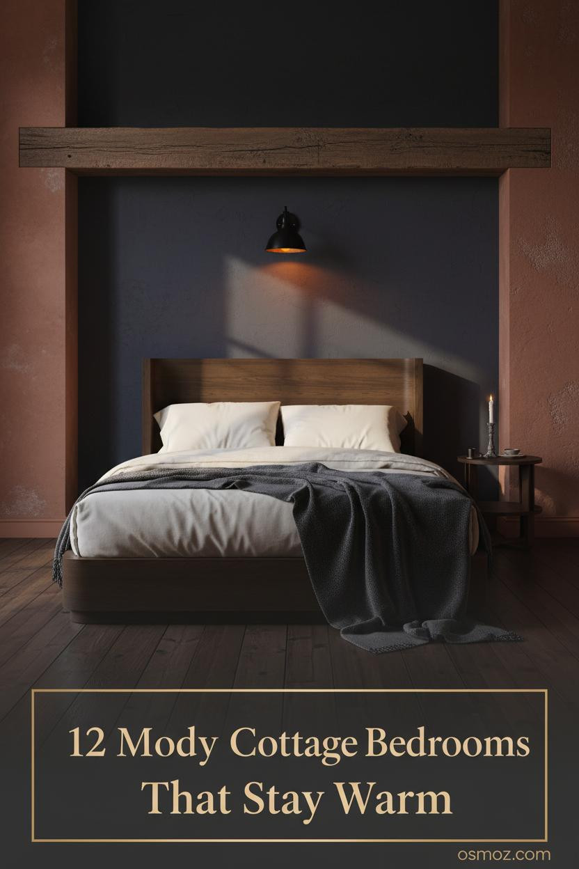 12+ Moody Cottage Bedrooms That Feel Dark but Still Somehow Warm