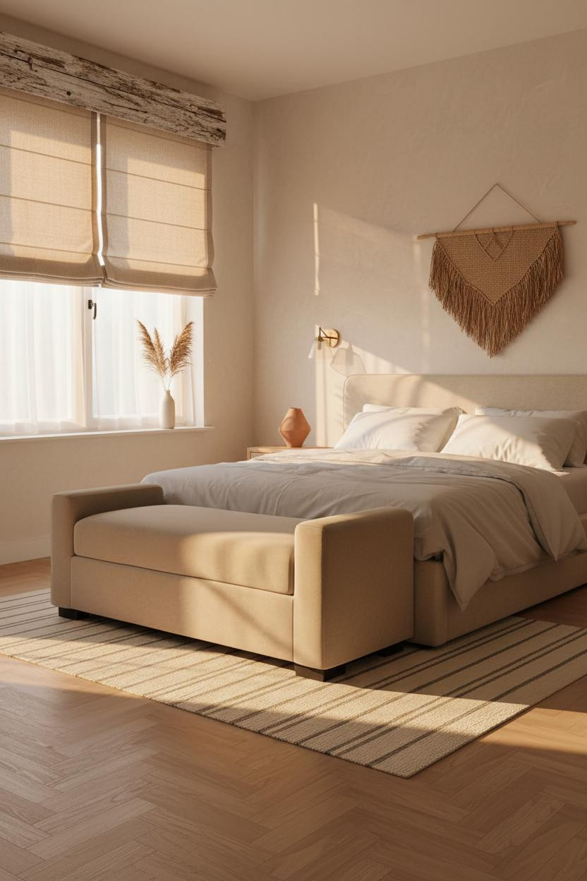 Neutral Coastal Bedroom Driftwood Linen