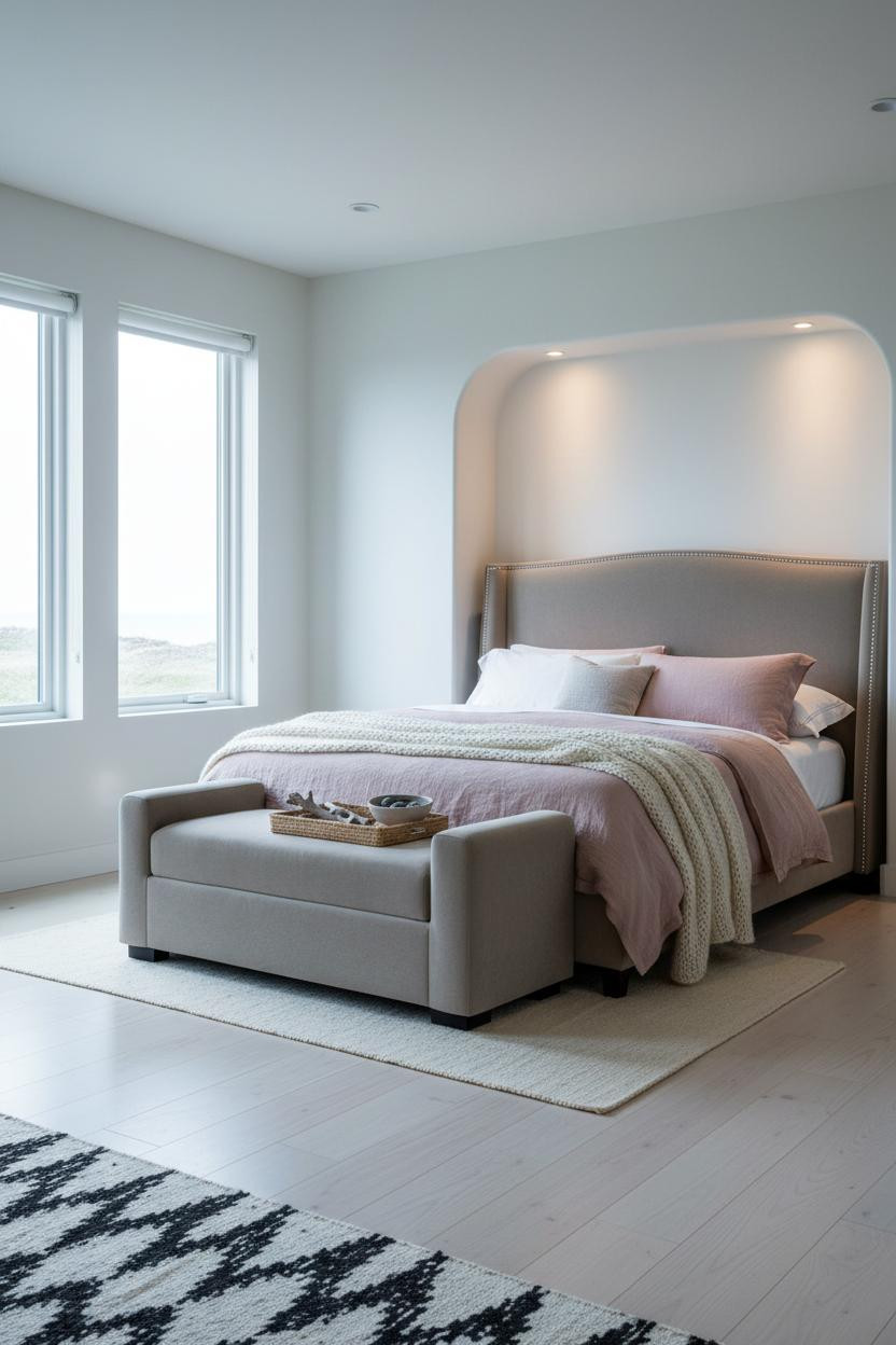 Neutral Coastal Bedroom Scandinavian Master