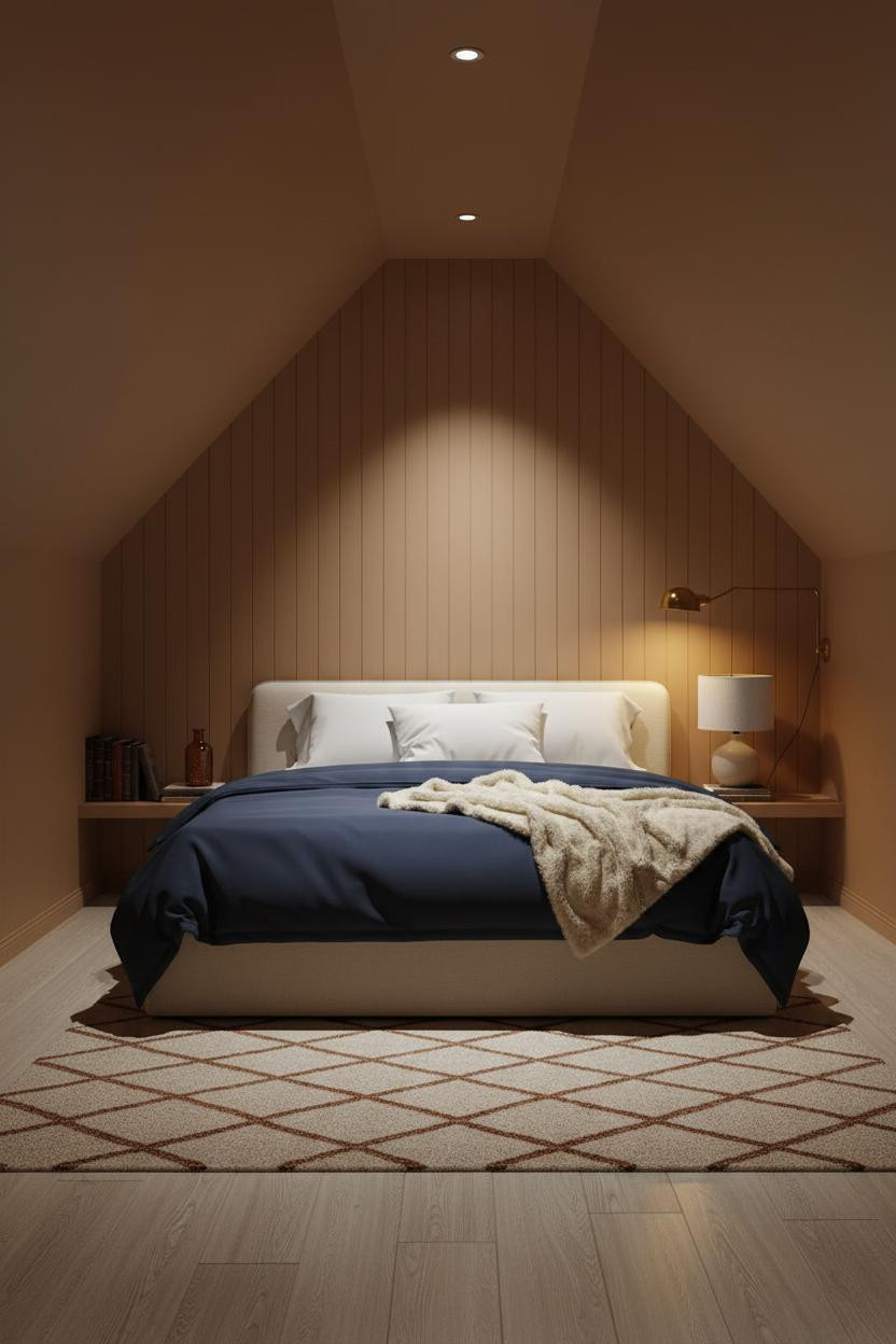 Low Attic Bedroom Nordic Guest Room