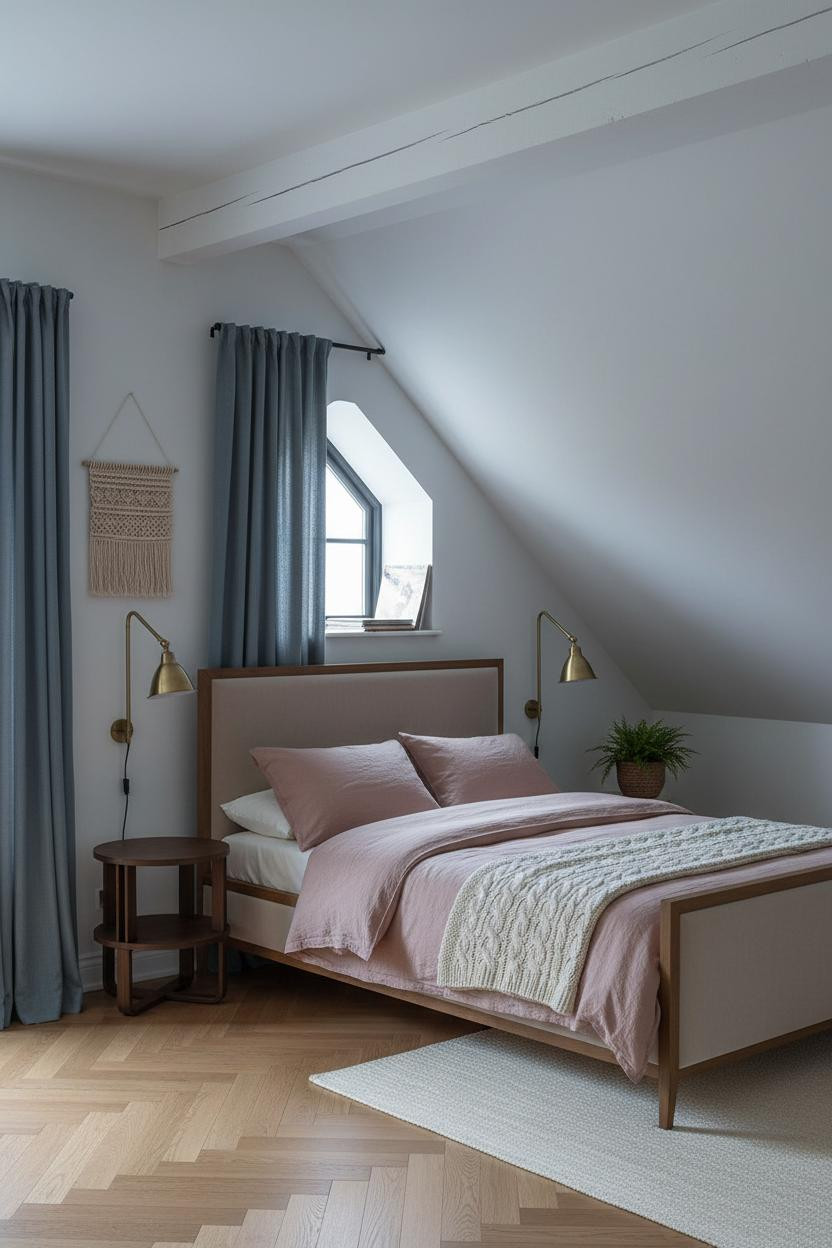 Low Attic Bedroom Modern Guest Room