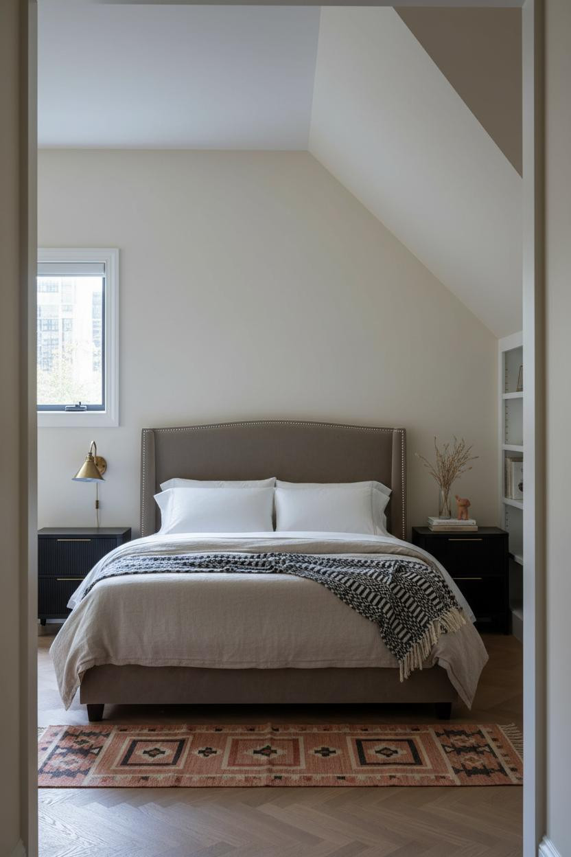 Low Attic Bedroom Modern Guest Room