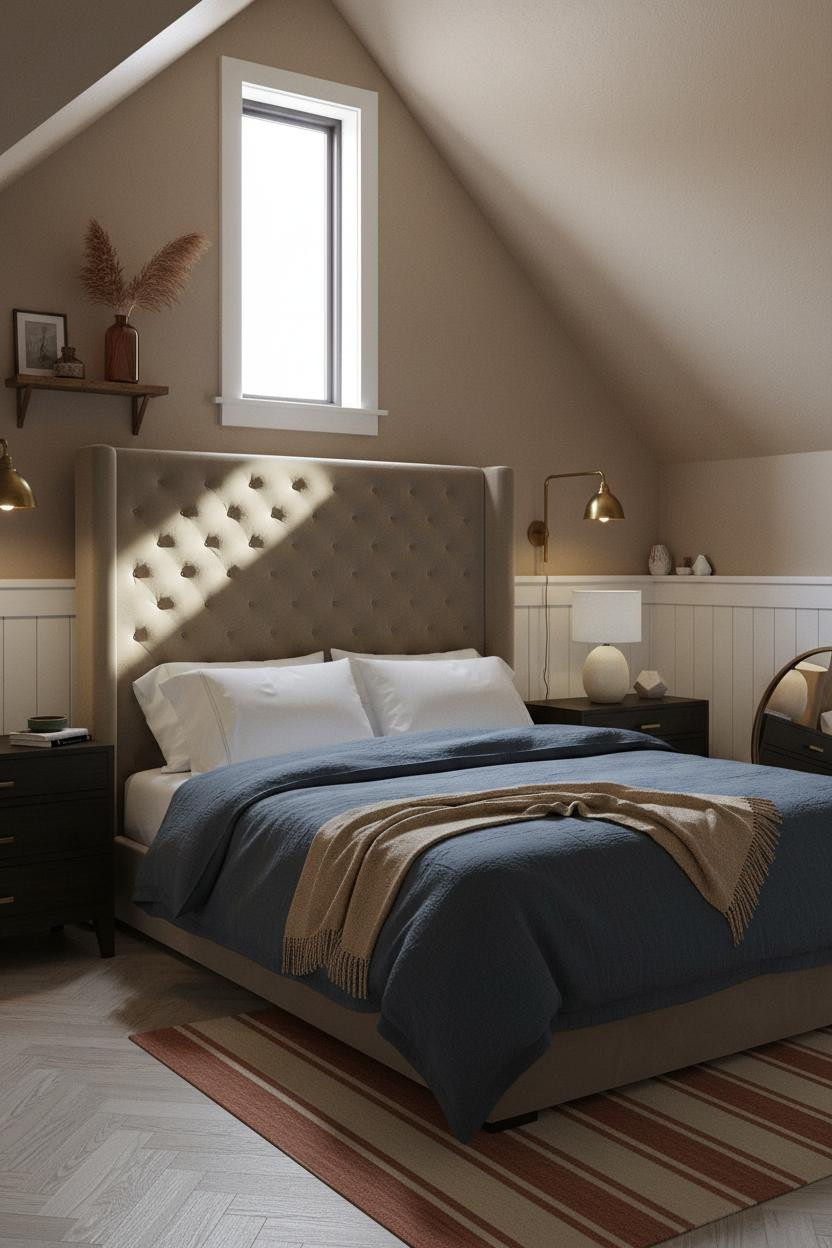 Low Attic Bedroom Modern Guest Room