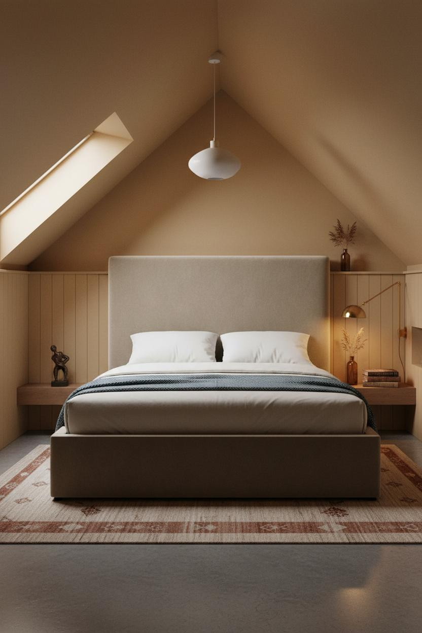 Low Attic Bedroom Japandi Dormer Light