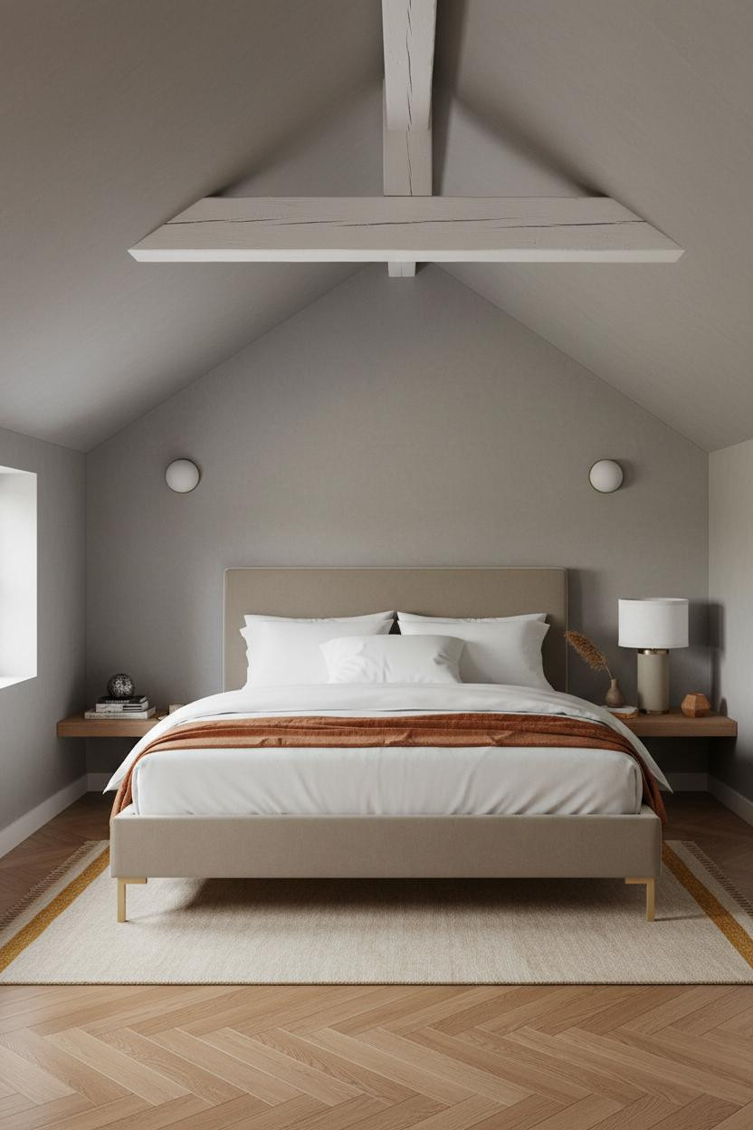 Low Attic Guest Bedroom Dormer Light
