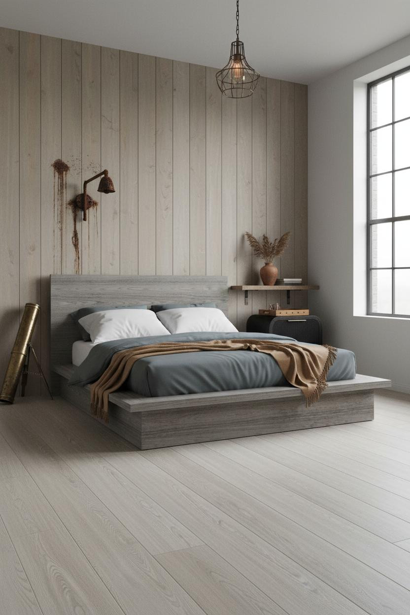 Rustic Industrial Bedroom Shiplap Iron