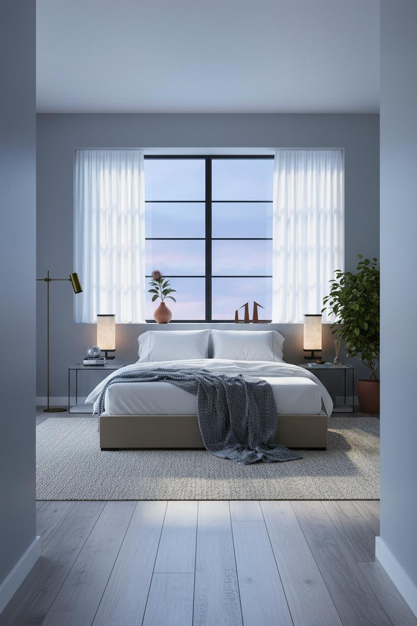 Modern Japandi Platform Bed Design Natural Light