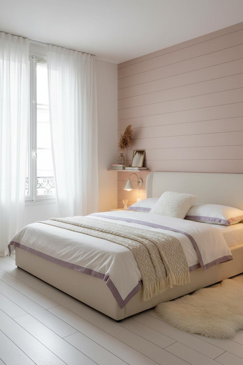 Teen Bedroom Blush Pink Shiplap Aesthetic Design