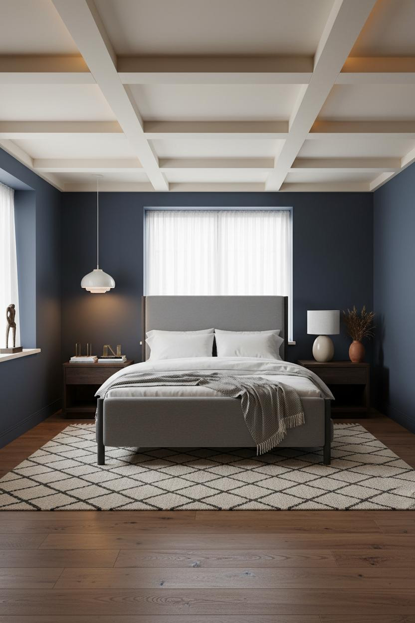 Gray Bed Frame Bedroom Ideas Rustic