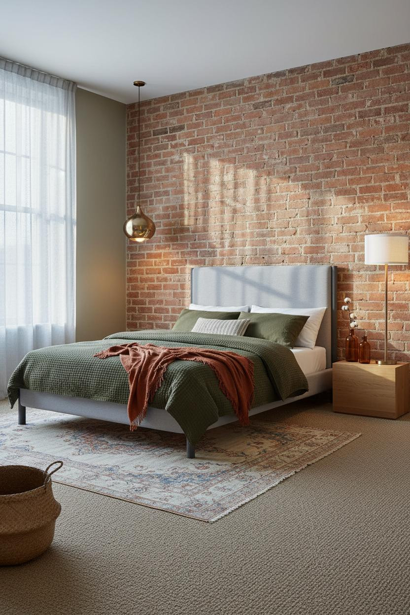 Gray Bed Frame Coastal Modern Bedroom