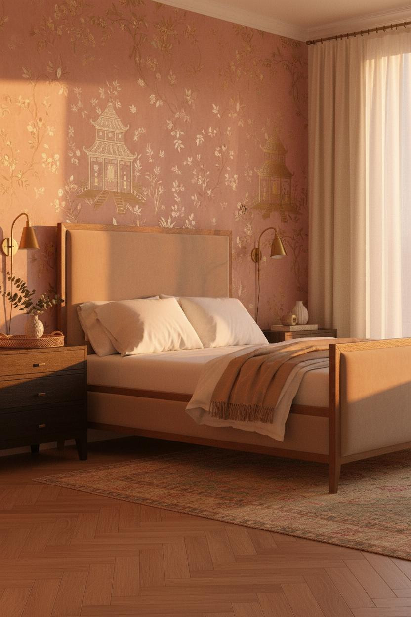 Grand Millennial Bedroom Chinoiserie Chic