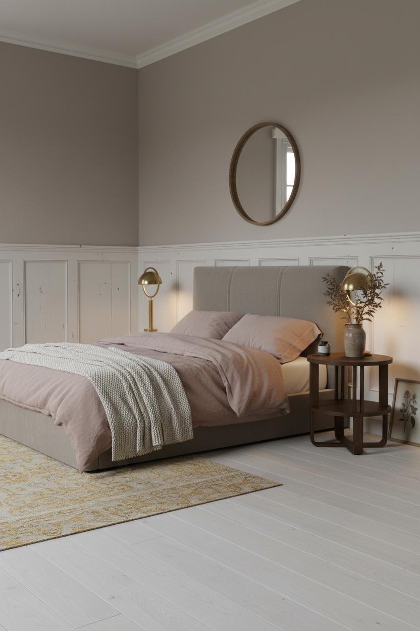English Bedroom Classic Victorian Wainscoting Design