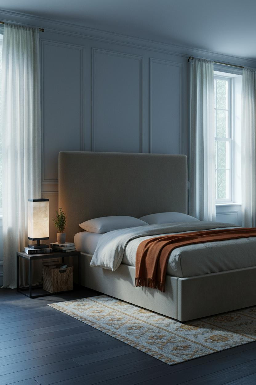 English Bedroom Georgian Wainscoting Sash Windows