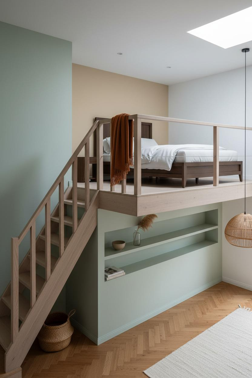 Mezzanine Bedroom Loft Oak Platform