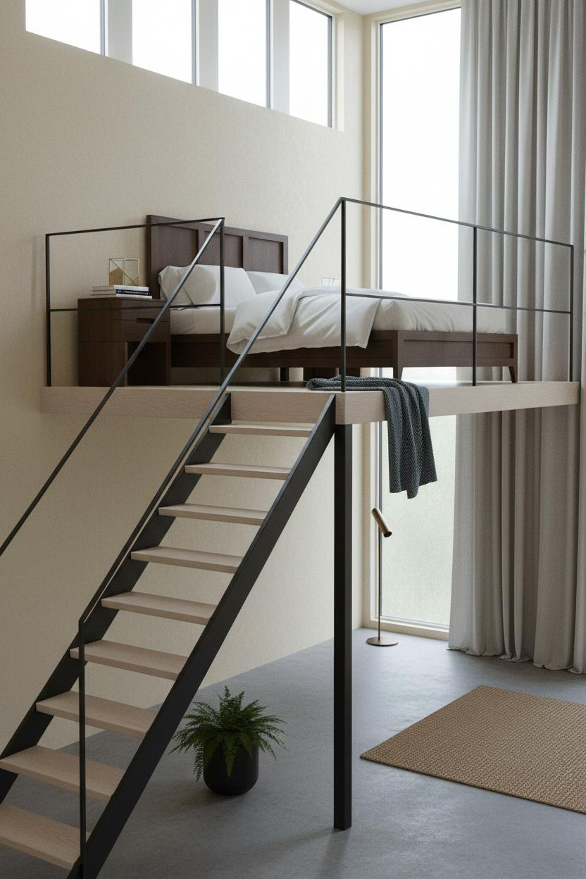 Mezzanine Bedroom Loft Platform Scandi