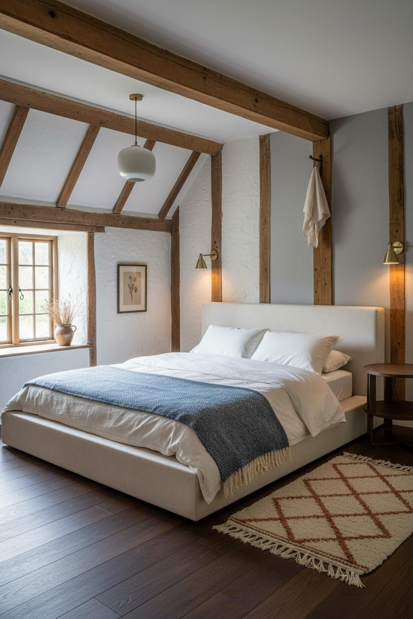 English Cottage Bedroom Dormer Alcove Design
