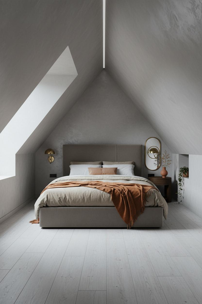 Sloped Ceiling Bedroom Dormer Window Coastal