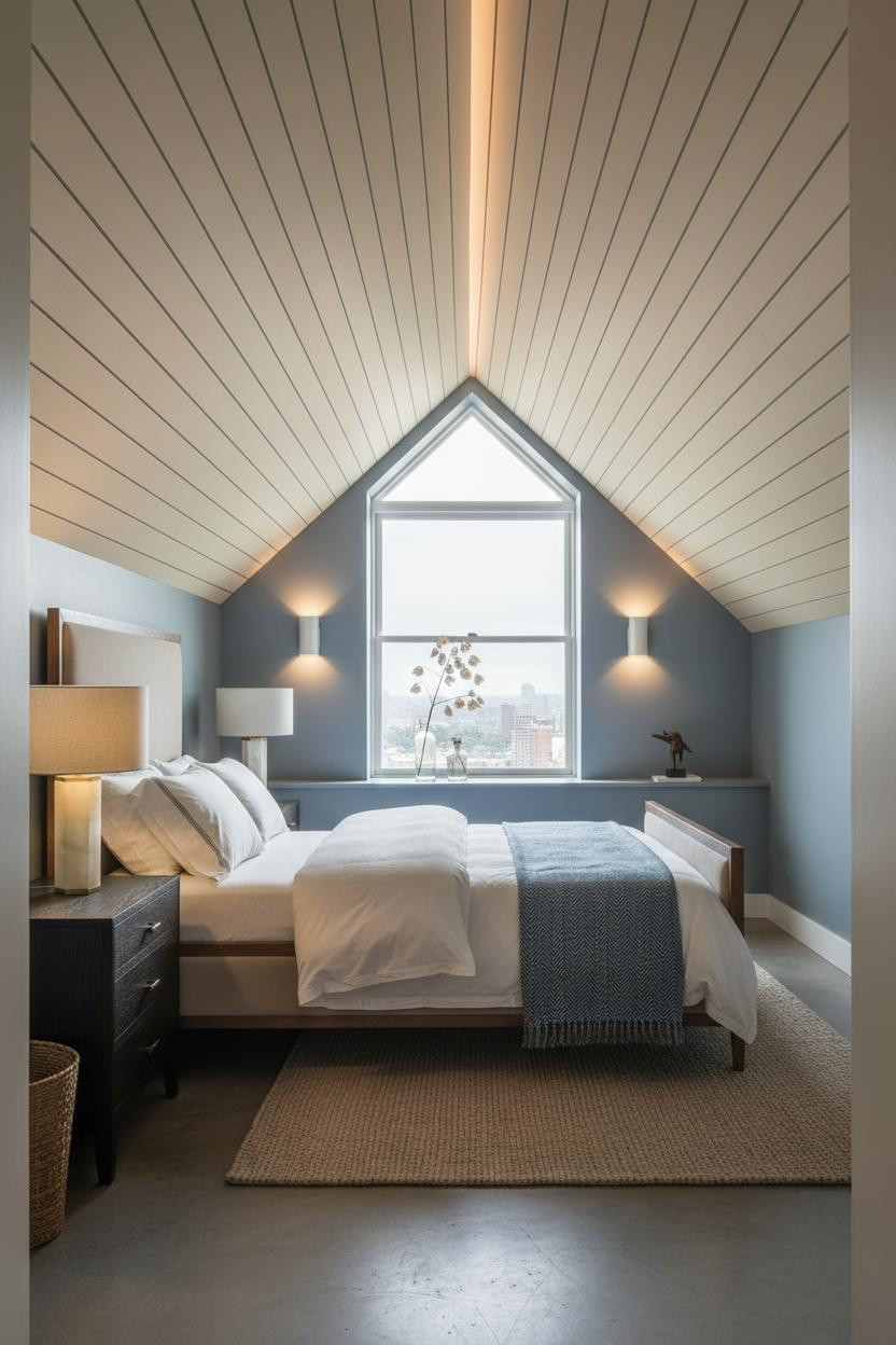 Sloped Ceiling Bedroom Angled Walls Attic