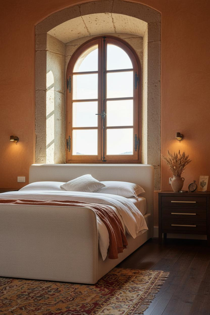 French Provincial Bedroom Tuscan Window Light