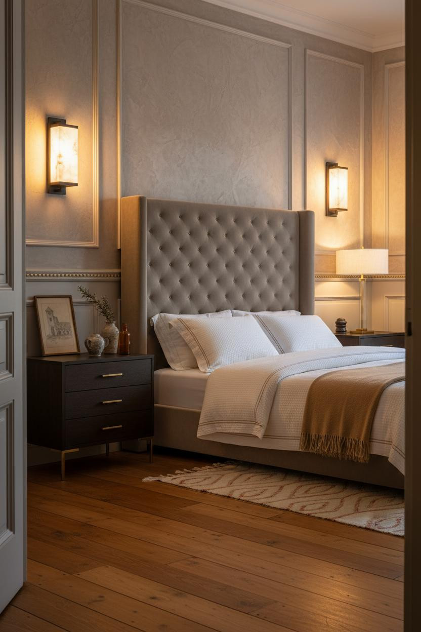 French Provincial Bedroom Wainscoting Lamp