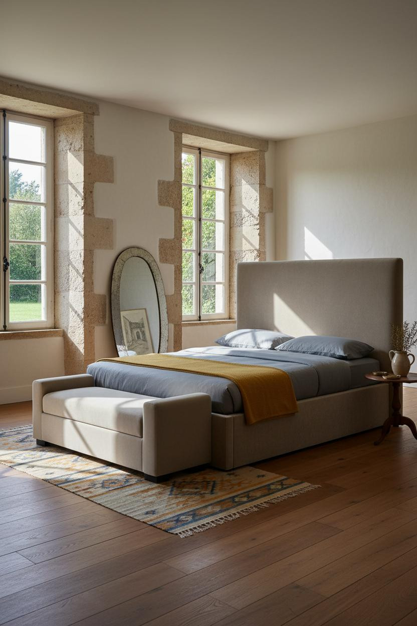French Provincial Bedroom Limestone Windows