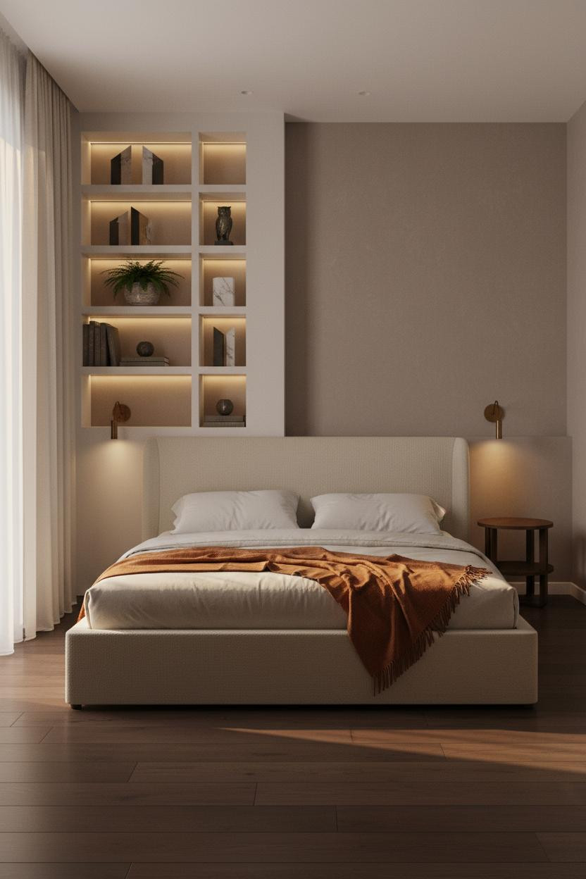 Small Bedroom Design Shelving Layout