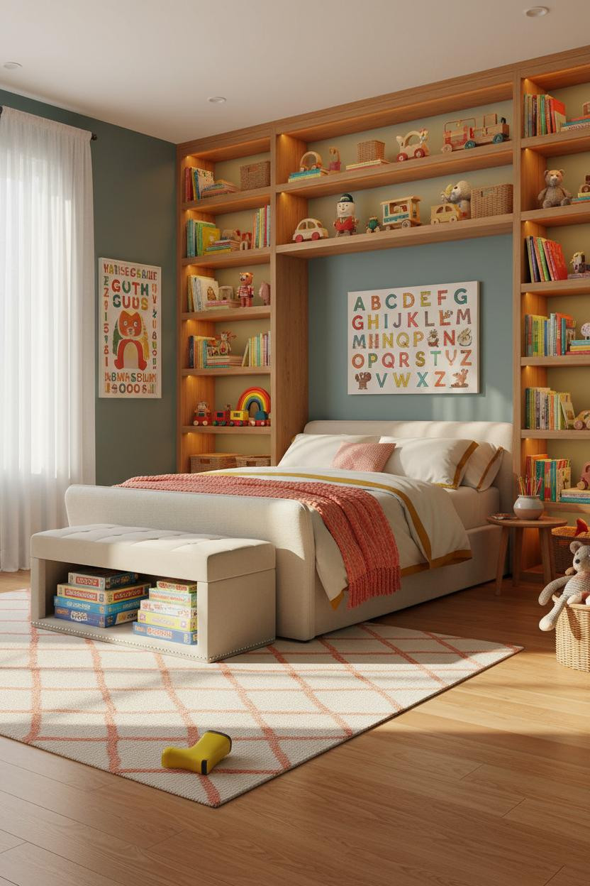 Eclectic Kids Room Whimsical Retro Bedroom