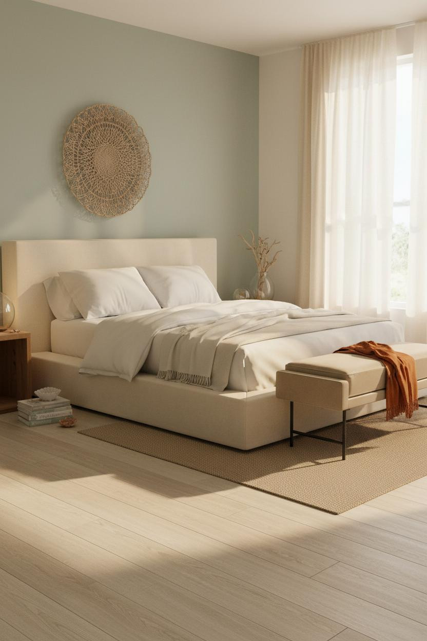 Modern Coastal Bedroom Bright Airy Master Bed Design