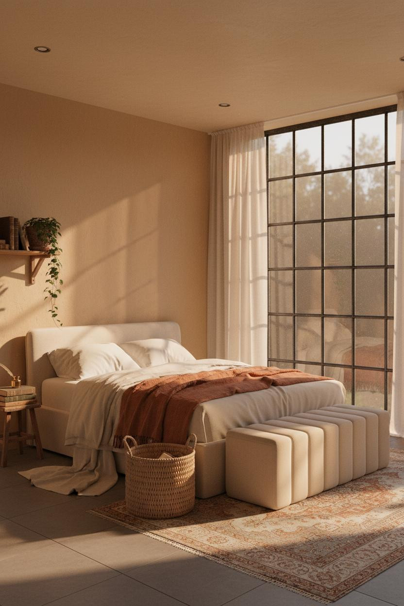 Cozy Vintage Bedroom Crittall Window