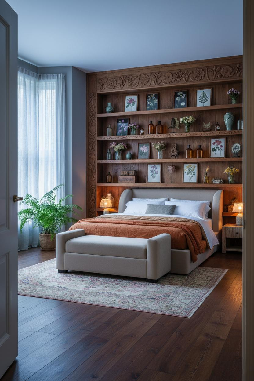 Cottagecore Bedroom Botanical Shelving Fairycore