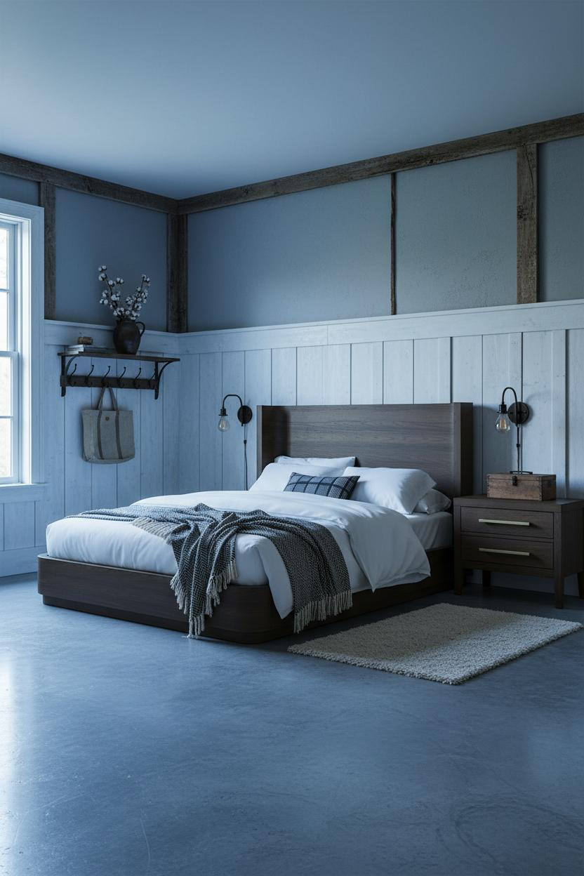 Rustic Style Bedroom Farmhouse Design Aged Wood