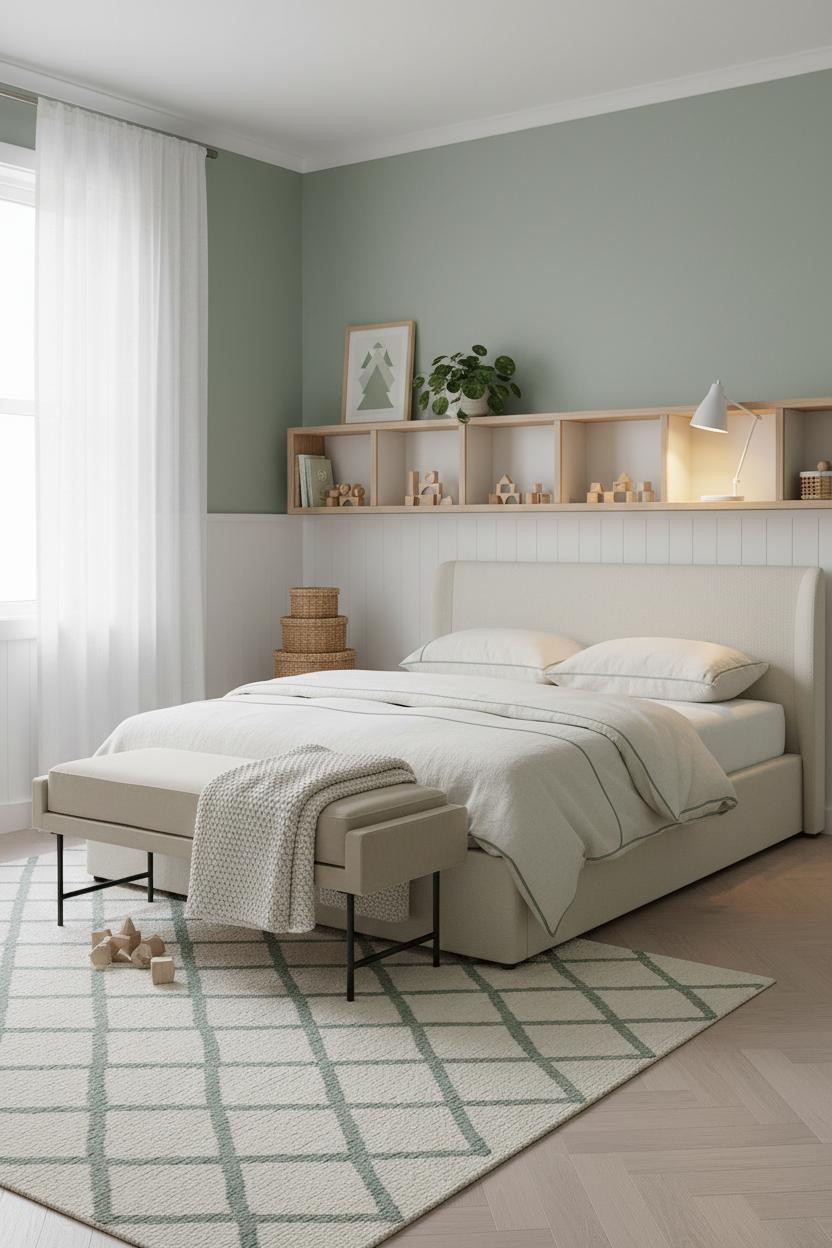 Stylish Kids Room Scandi Modern Shelving