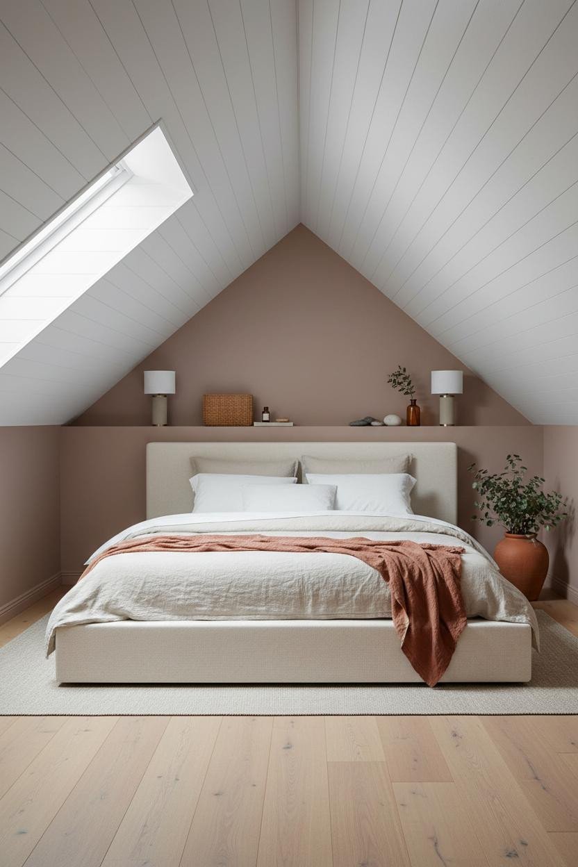 Low Attic Bedroom Slanted Ceiling Boho