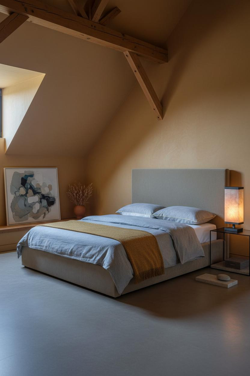 Low Attic Bedroom Slanted Ceiling Ideas