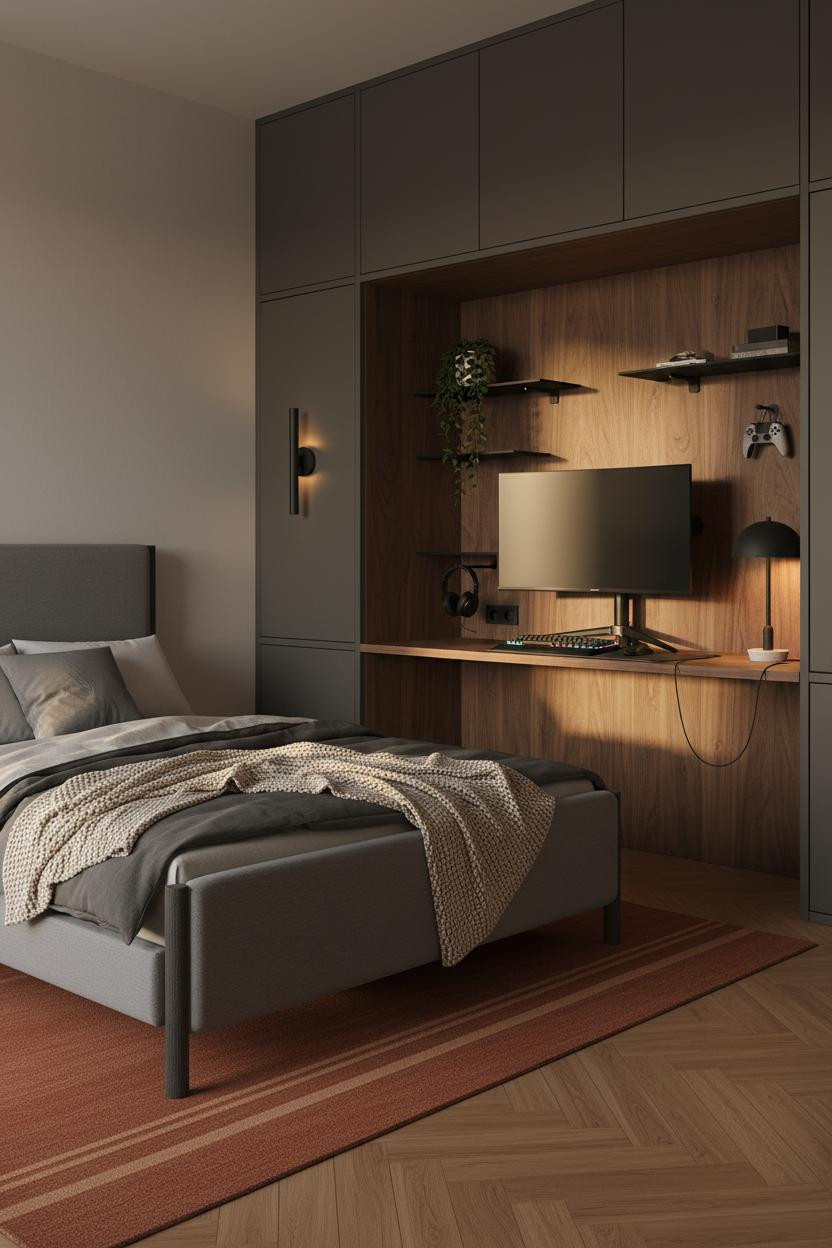 Gamer Bedroom Ideas Teen Gaming Desk
