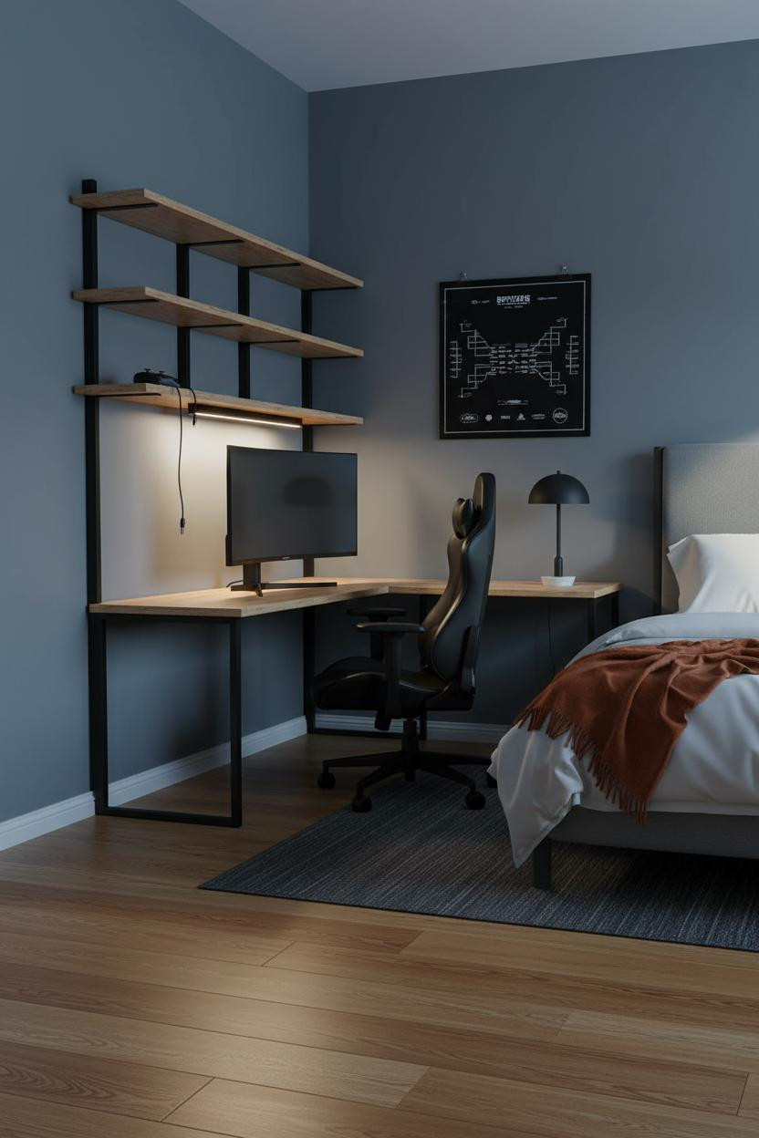 Gamer Bedroom Gaming Setup Loft