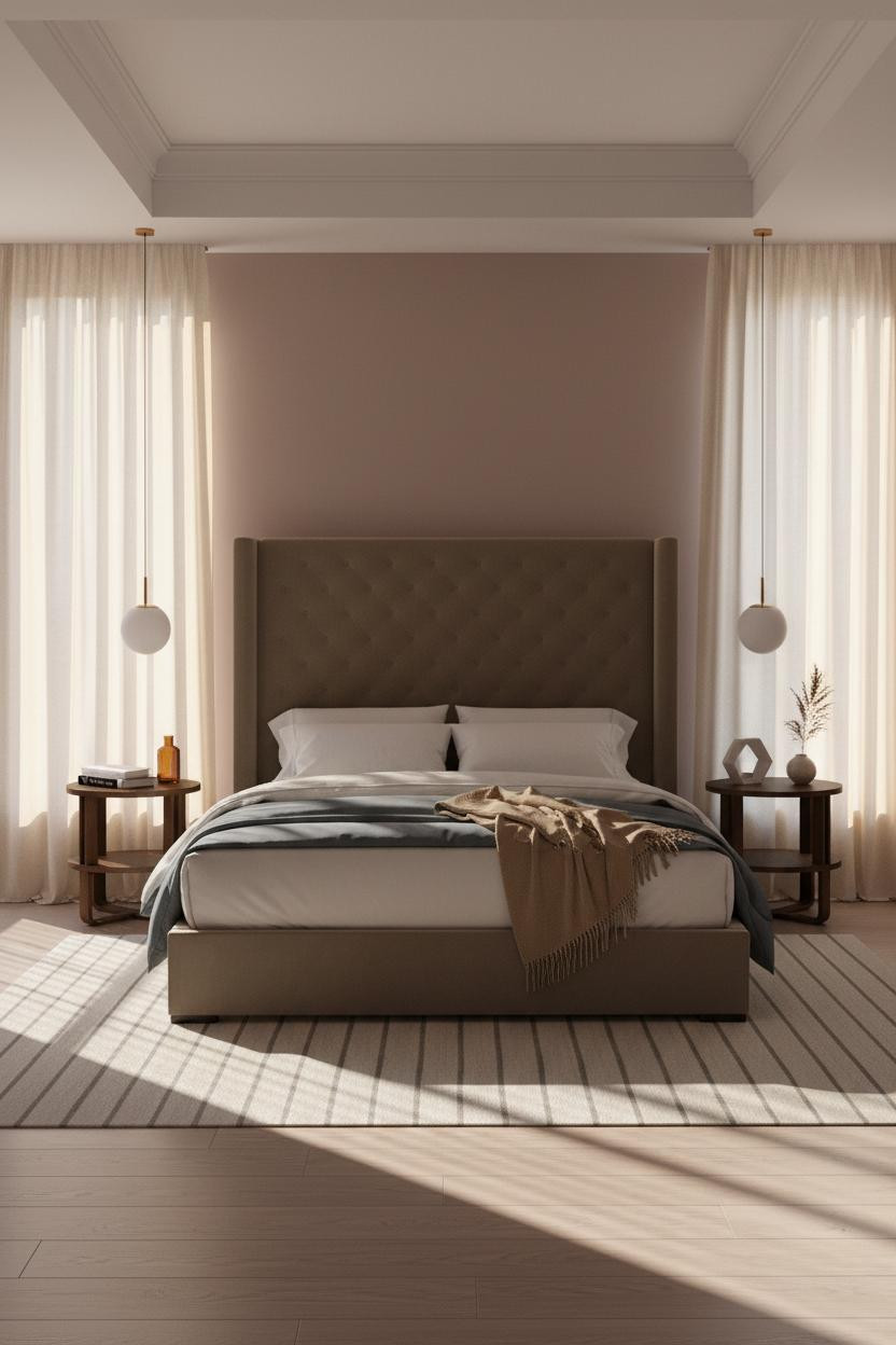 Adult Bedroom Couples Warm Contemporary