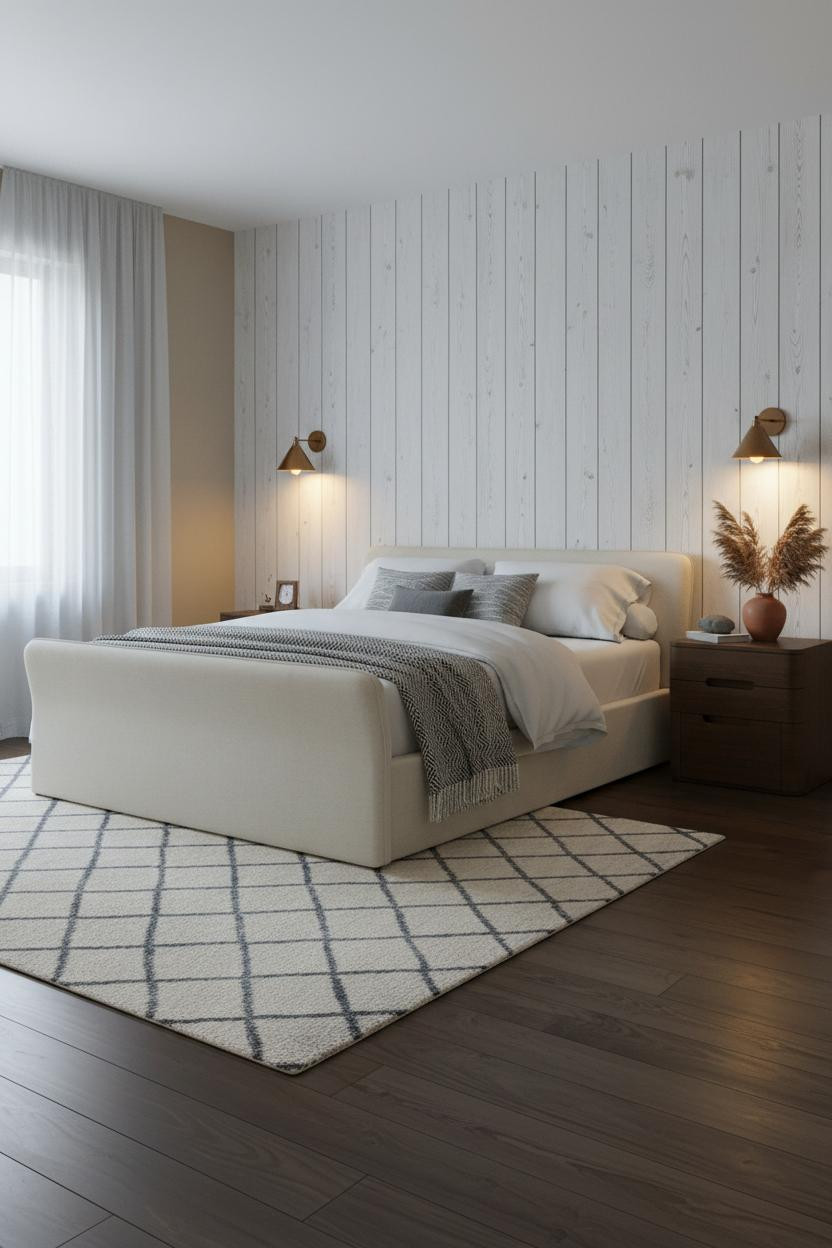 Western Farmhouse Bedroom Shiplap Walnut